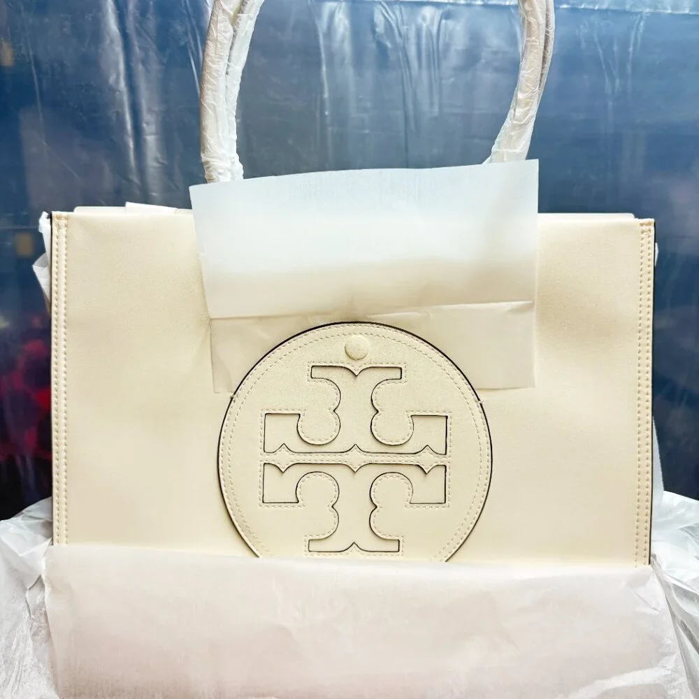 Tory Burch Small Ella Bio Tote – Warm White